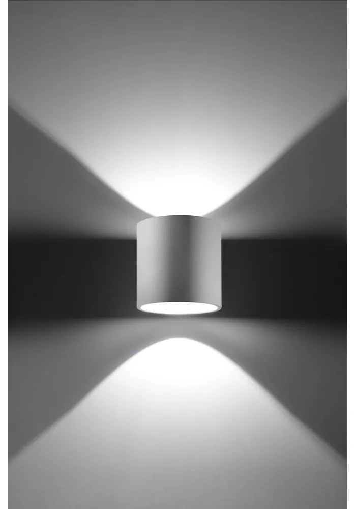 Бяла стенна лампа ø 10 cm Roda – Sollux