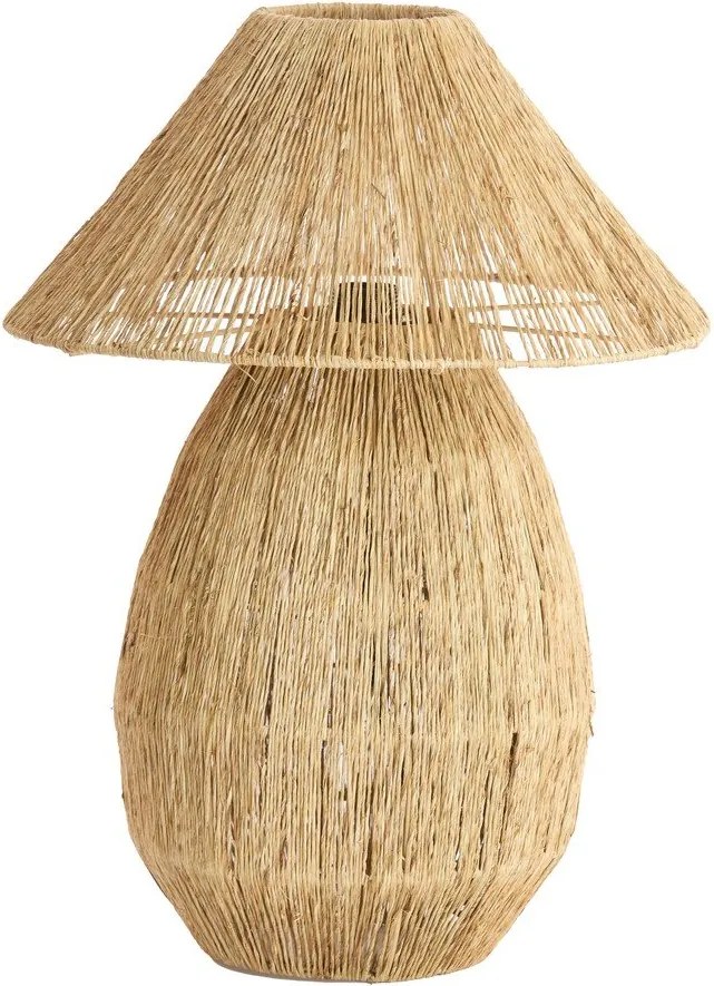 Настолна лампа в естествен цвят с абажур от юта (височина 55 cm) Maruva – Light & Living