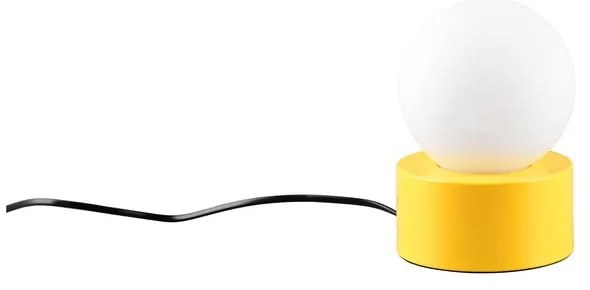 Жълта настолна лампа със стъклен абажур (височина 17 cm) Countess - Reality