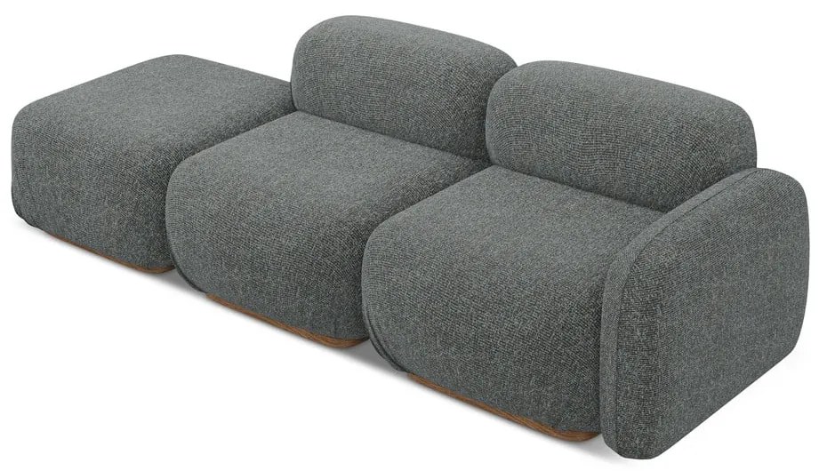 Сив модулна лежанка (десен ъгъл) Ailani – Makamii