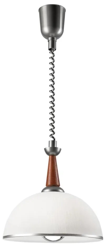 Висяща лампа CHIARA 1xE27/60W/230V сребриста/бук