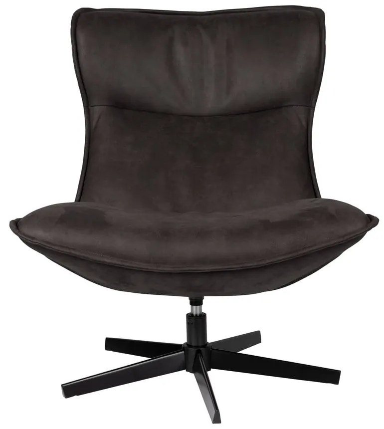 Тъмносиво кадифено кресло John - White Label