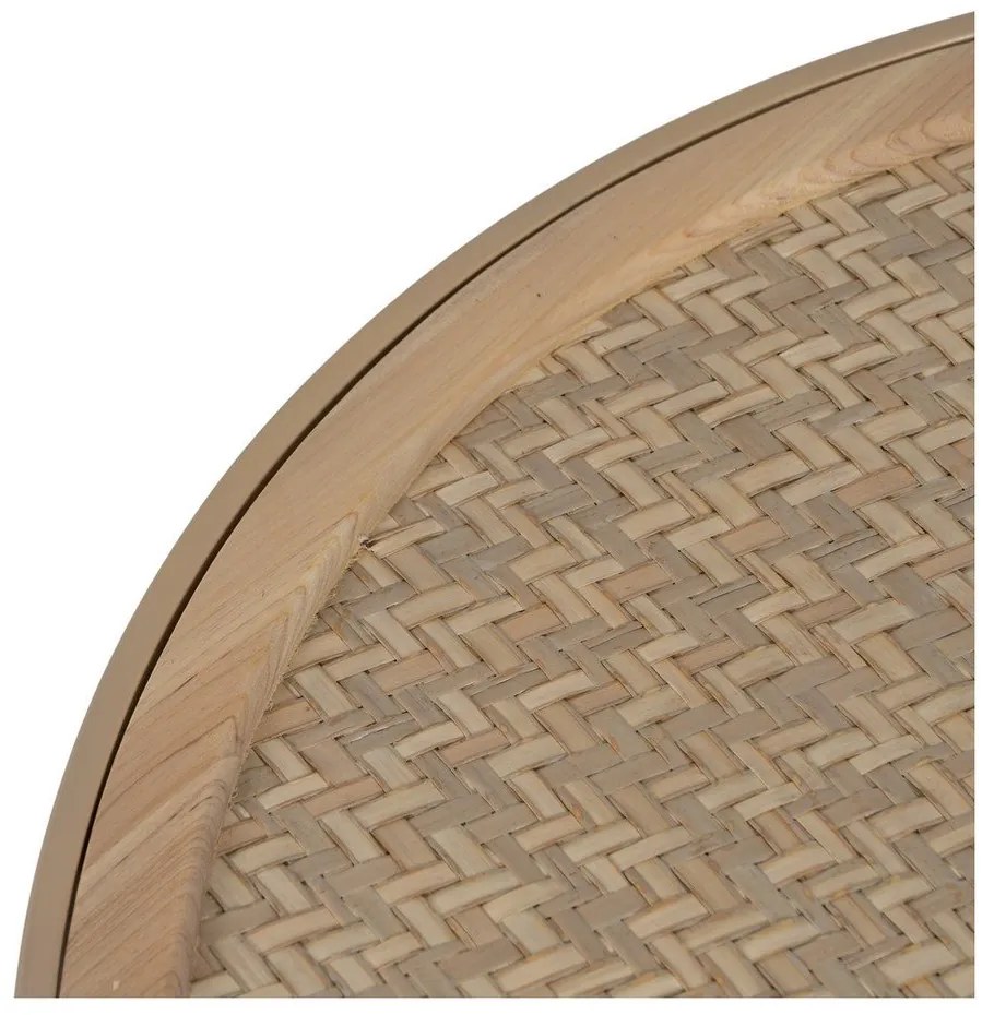 Ратанова кръгла масичка за кафе в естествен цвят ø 70 cm – Ixia