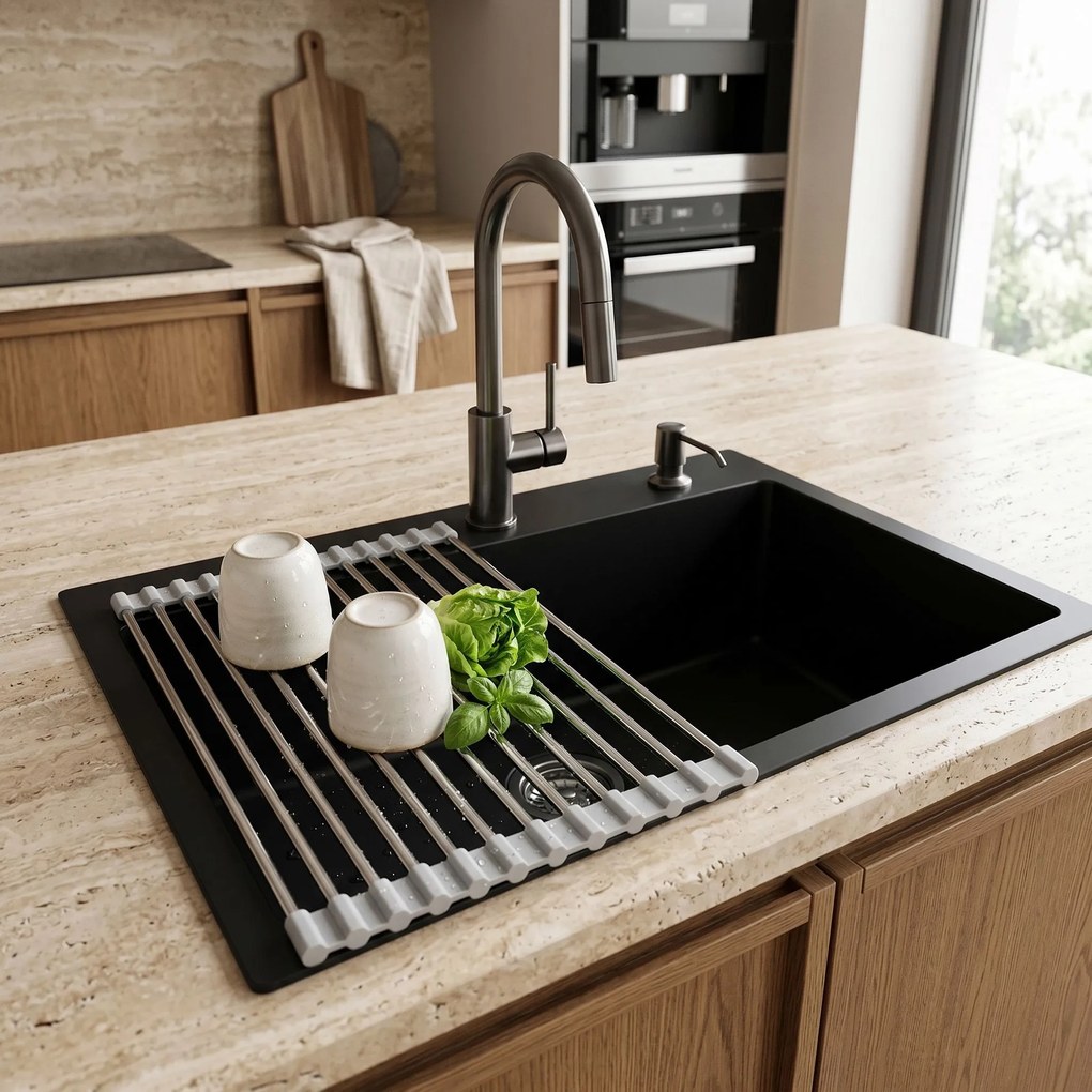 Сгъваем сушилник за мивка REA P12298A Grey