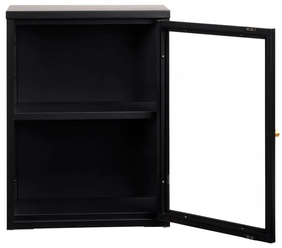 Черна метална висяща витрина 45x60 cm Carmel – Unique Furniture