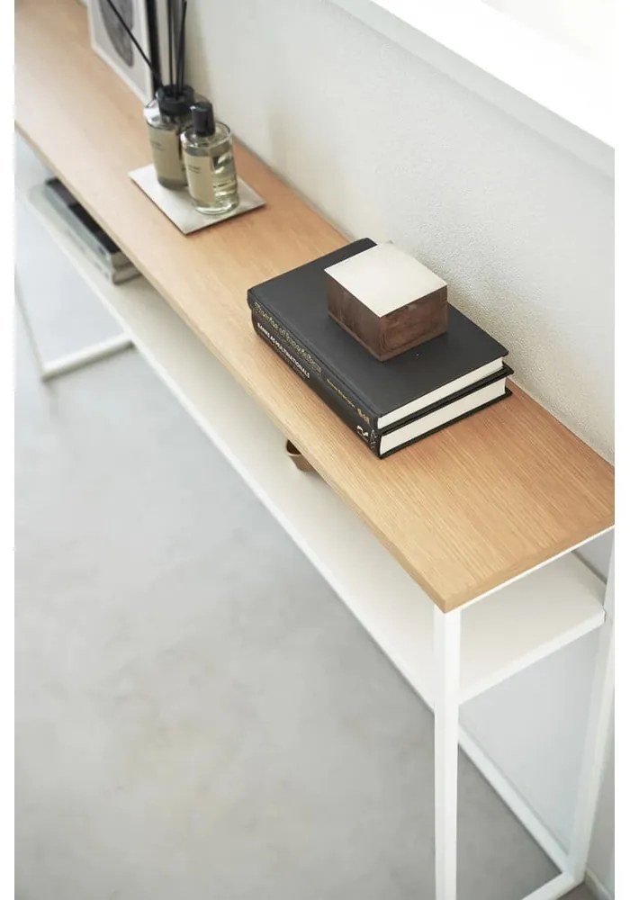 Конзолна маса от декор от ясен в бял и светлокафяв цвят 20,5x126 cm Tower – YAMAZAKI