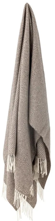 Кафяво одеяло със смес от вълна 140x200 cm Hoshi – Bloomingville