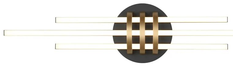 Черно LED осветително тяло за таван 18x81 cm Cinto – Trio