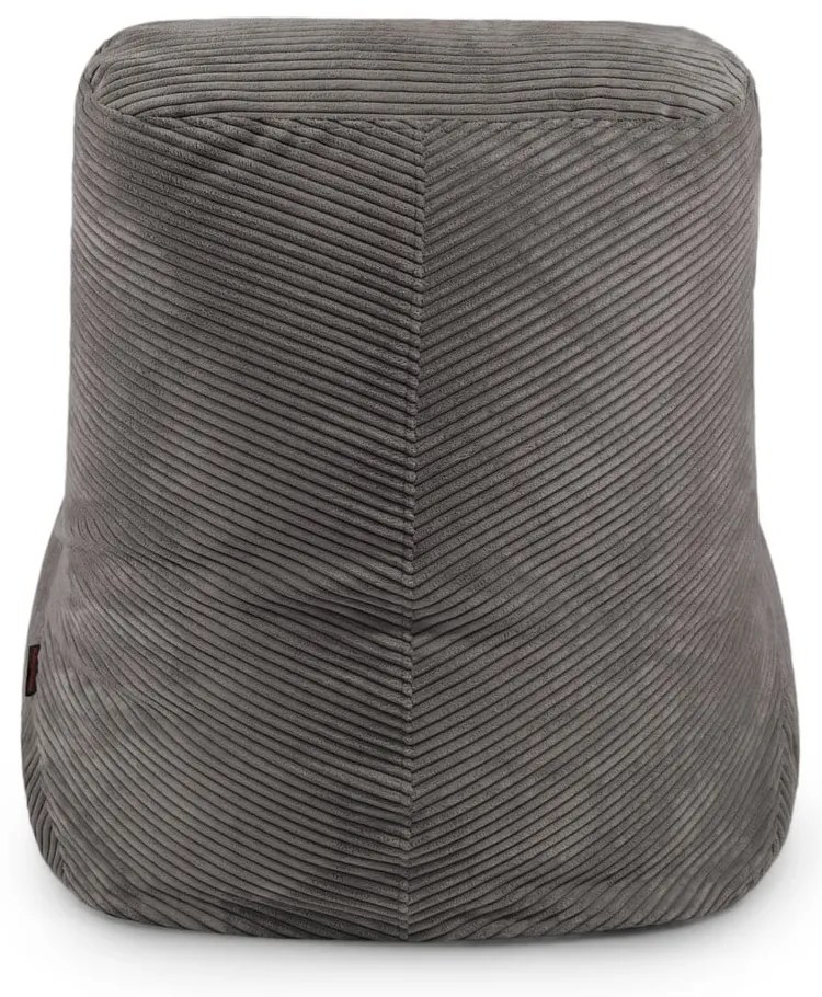 Черен пуф от рипсено кадифе Tube – SLOWDOWN