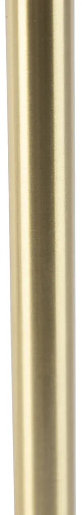 Класическа настолна лампа месинг с абажур Grany златист 30 см - Simplo