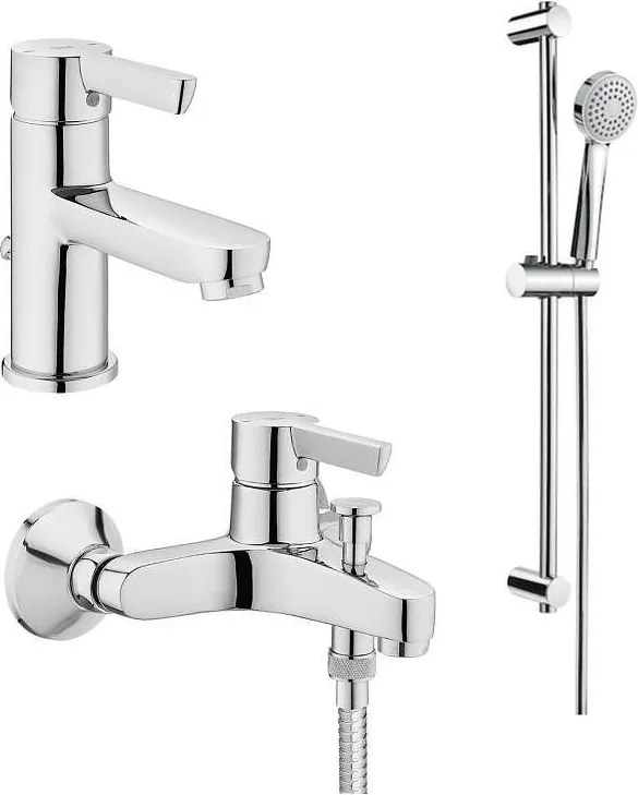 Комплект Saona - смесители за умивалник и за душ / вана, тръбно окачване 700mm