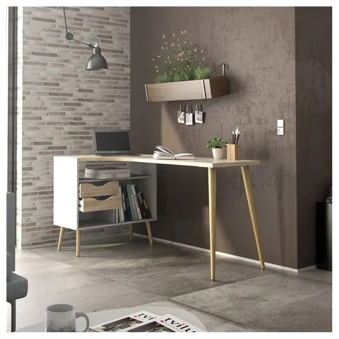 Работна маса от дъб 145x81 cm Oslo - Tvilum