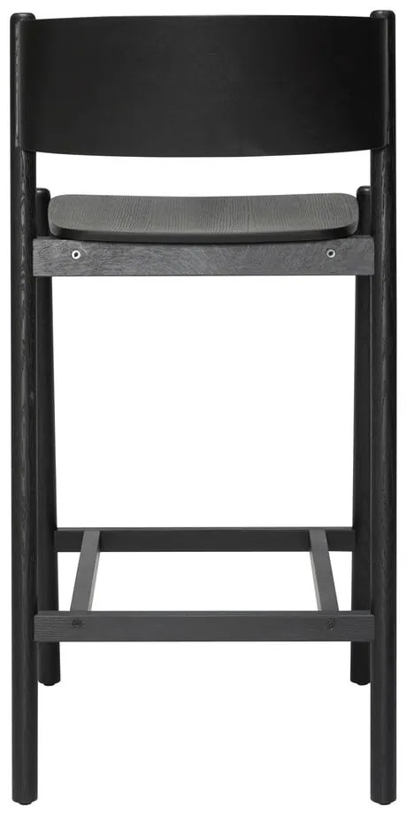 Черен бар стол от декор от дъб (височина на седалката 75 cm) Oblique – Hübsch