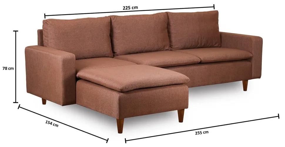 Светлокафяв ъглов диван (ляв ъгъл) Lungo – Balcab Home