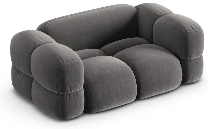 Сив кадифен диван 180 cm Loretto – Cosmopolitan Design
