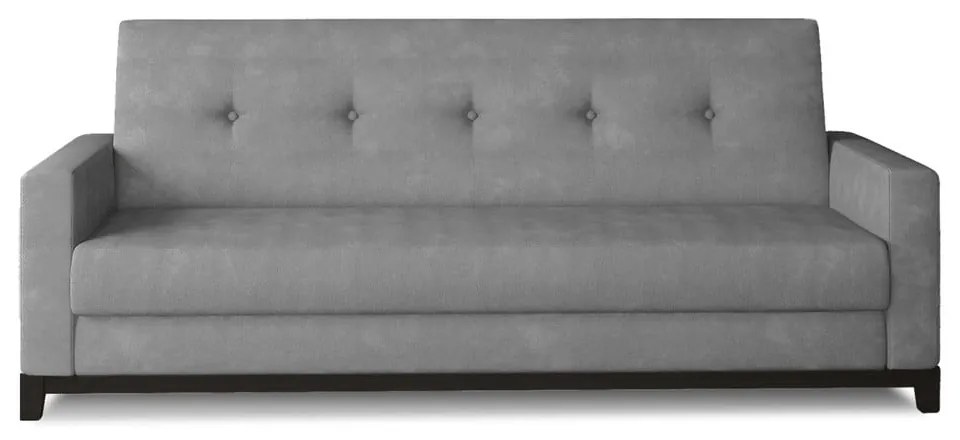 Светлосив кадифен сгъваем/с място за съхранение диван 216 cm Selene – ELTAP