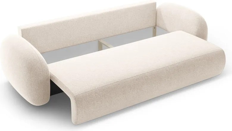 Кремав шенилов сгъваем/с място за съхранение диван 262 cm Tonale – Cosmopolitan Design