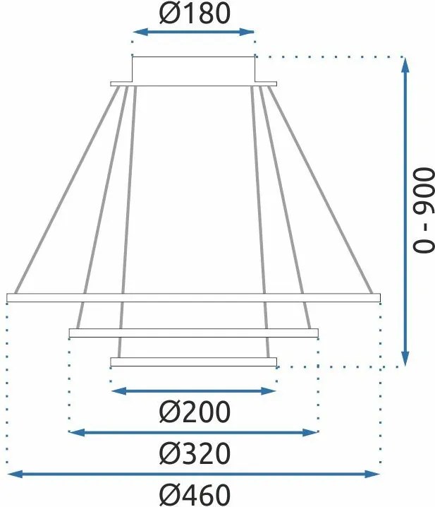 Лампа LED G040-3CP Black