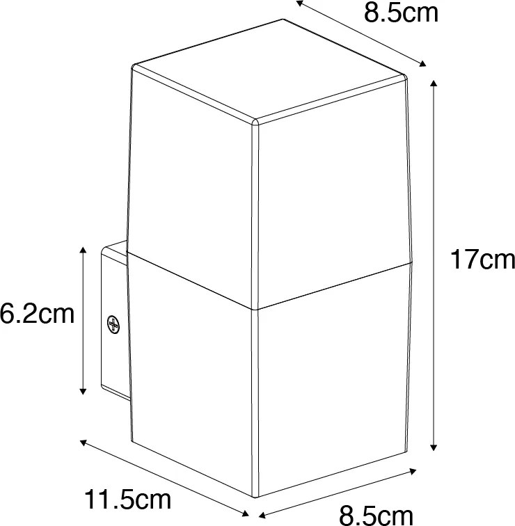 Модерна външна стенна лампа сива IP44 - Denmark