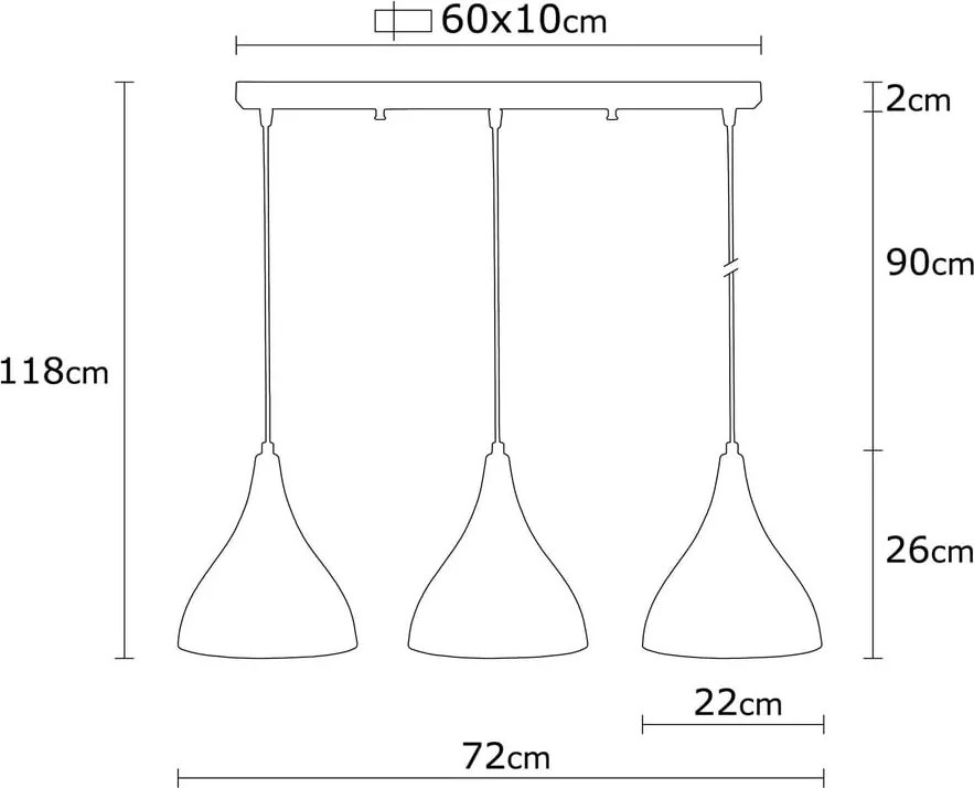Черно висящо осветително тяло с метален абажур Sağlam – Opviq lights