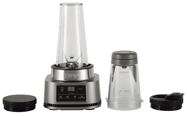 Блендер 2в1 Ninja CB100EU, 1100W, 700/400мл, Smart Torque, Auto-iQ, Трошене на лед, Инокс