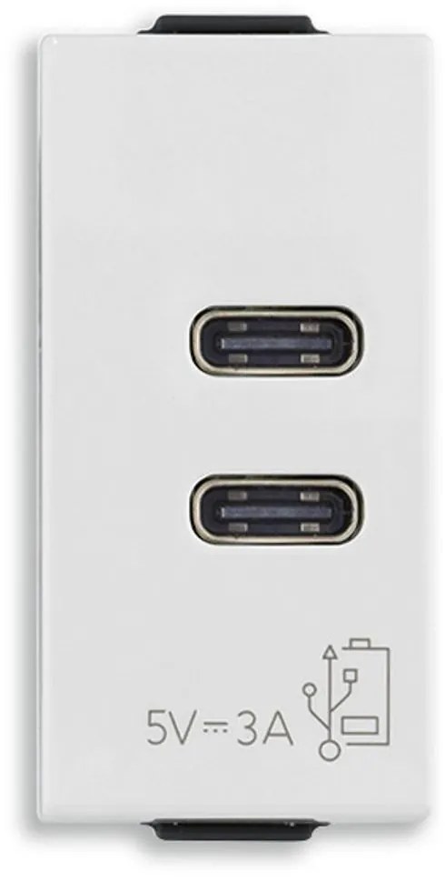 VIMAR 09292.CC C+C-USB захранване 5V 3A 1M бяло  NEVE UP