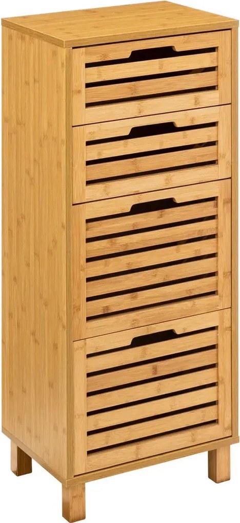 Шкаф за баня 5five Sicela, 4 чекмеджета, Бамбук