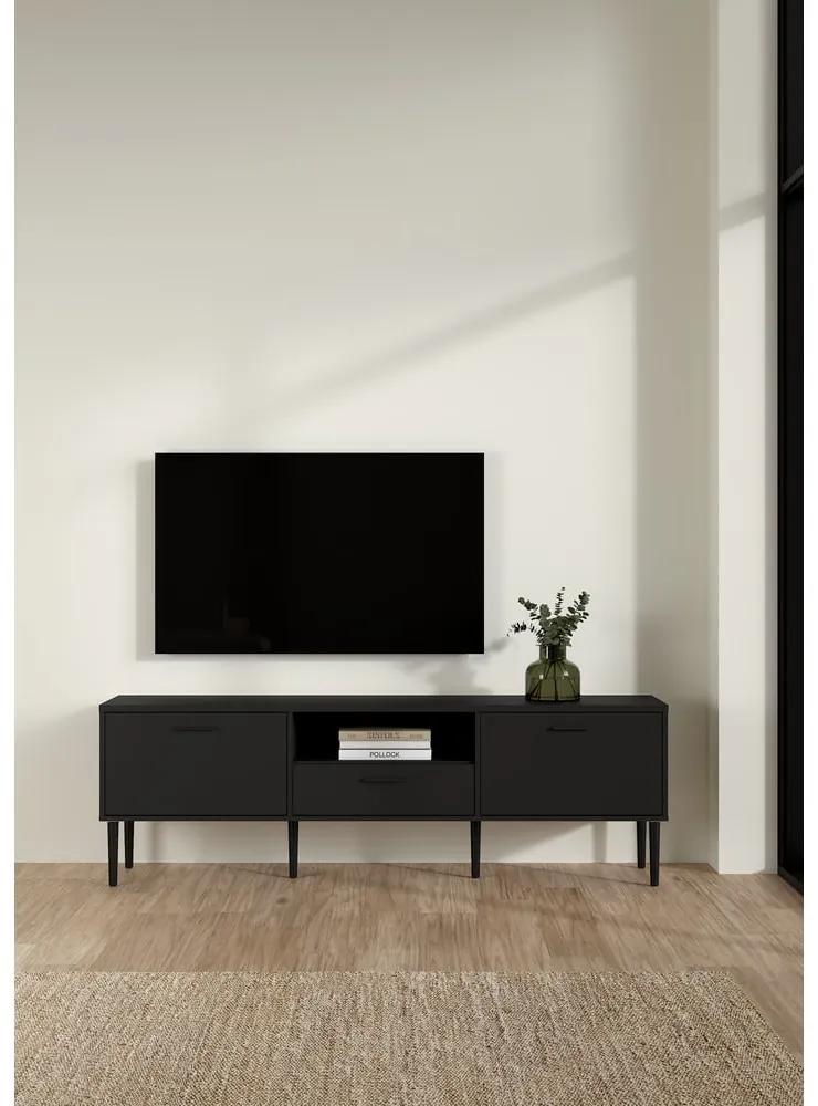 Черна маса за телевизор 177x57 cm Media - Tvilum