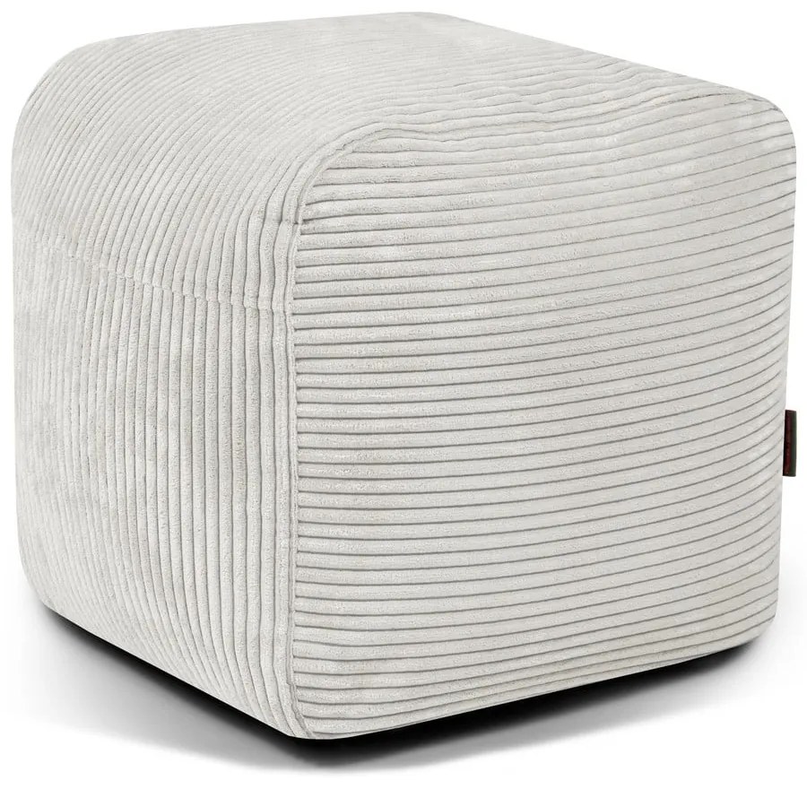 Кремав пуф от рипсено кадифе Plus 50 Lounge – SLOWDOWN