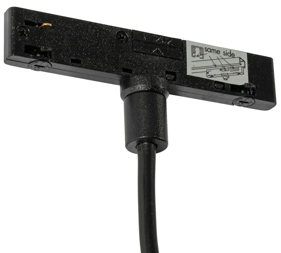 Модерно черно и бежово висящо осветление за 1-фазова релсова система - Slimline Keno