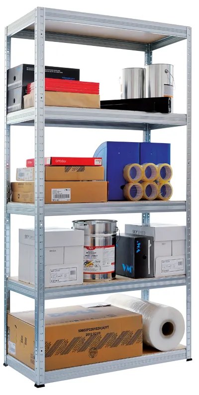 Метален стелаж STAR 213x90x45 см, до 175 кг на рафт - цинк