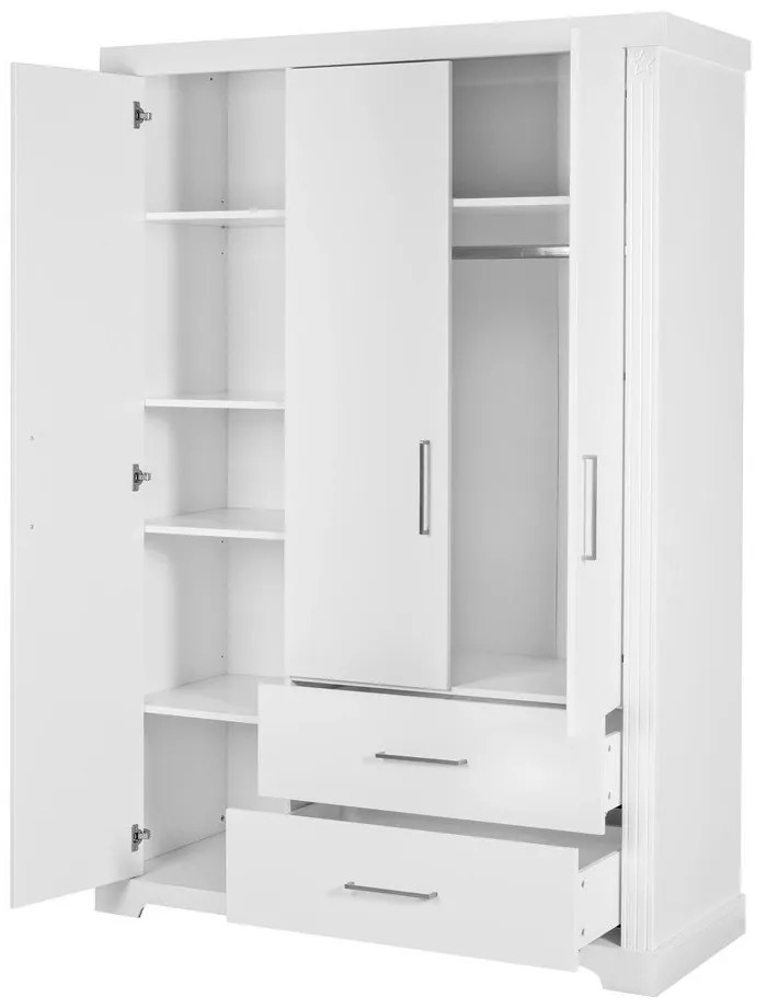 Бял детски гардероб 139x199 cm Maxi - Roba