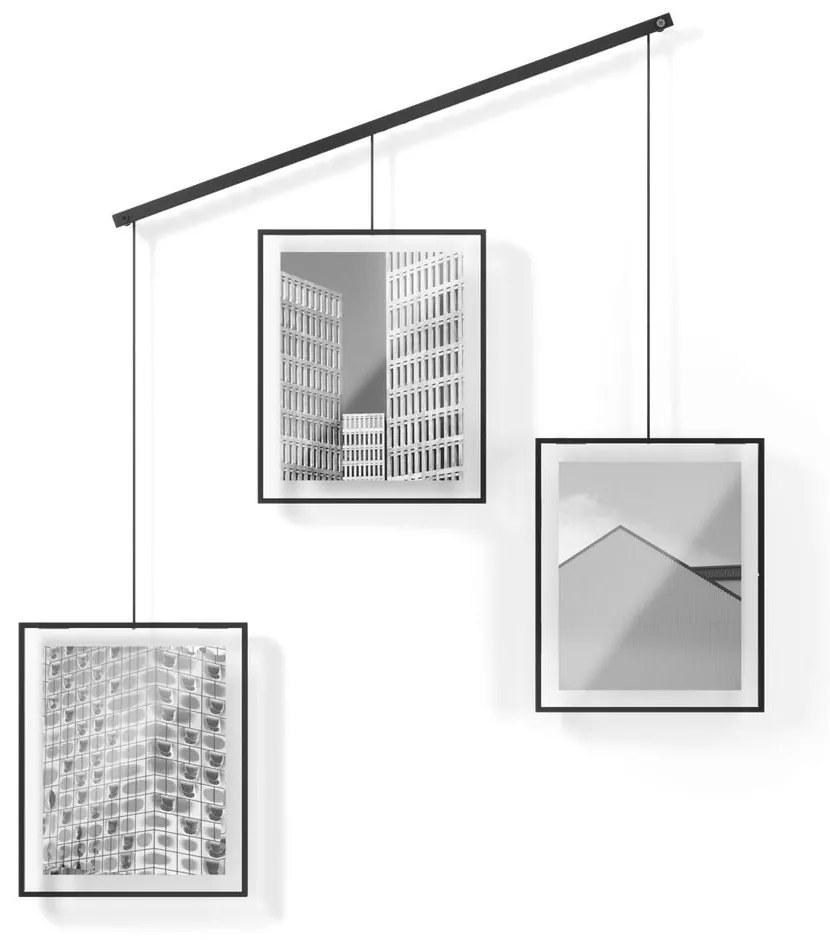 Черна метална рамка 3 бр. висяща 73x82 cm Exhibit – Umbra