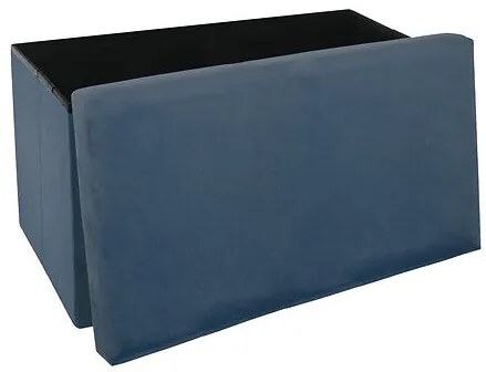 Пейка със съхранение atmosphera Tess, Кадифе, Сгъваема - Син