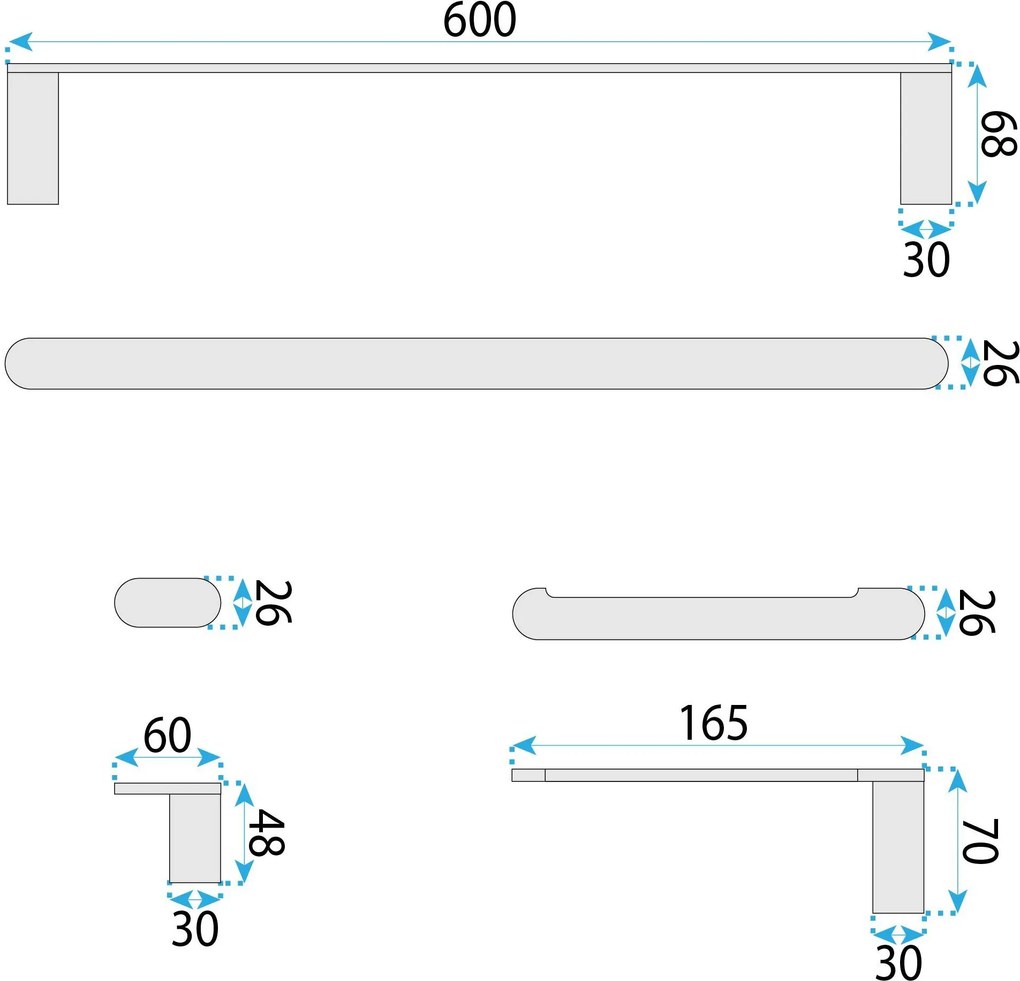 Комплект аксесоари за баня Mati Brush Nickel 4 части