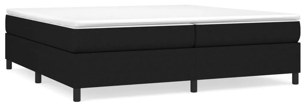 3120888 vidaXL Рамка за легло с пружини, черна, 200x200 см, плат