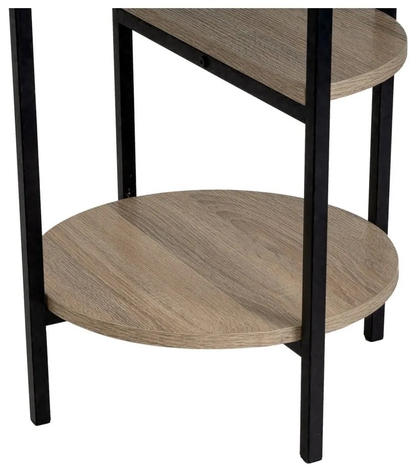 Черен и естествен стелаж от декор от дъб 40x80 cm – Casa Selección