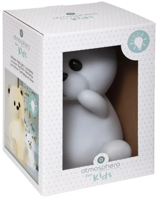 Детска нощна лампа atmosphera Teddy Bear, Включени батерии, 30 см