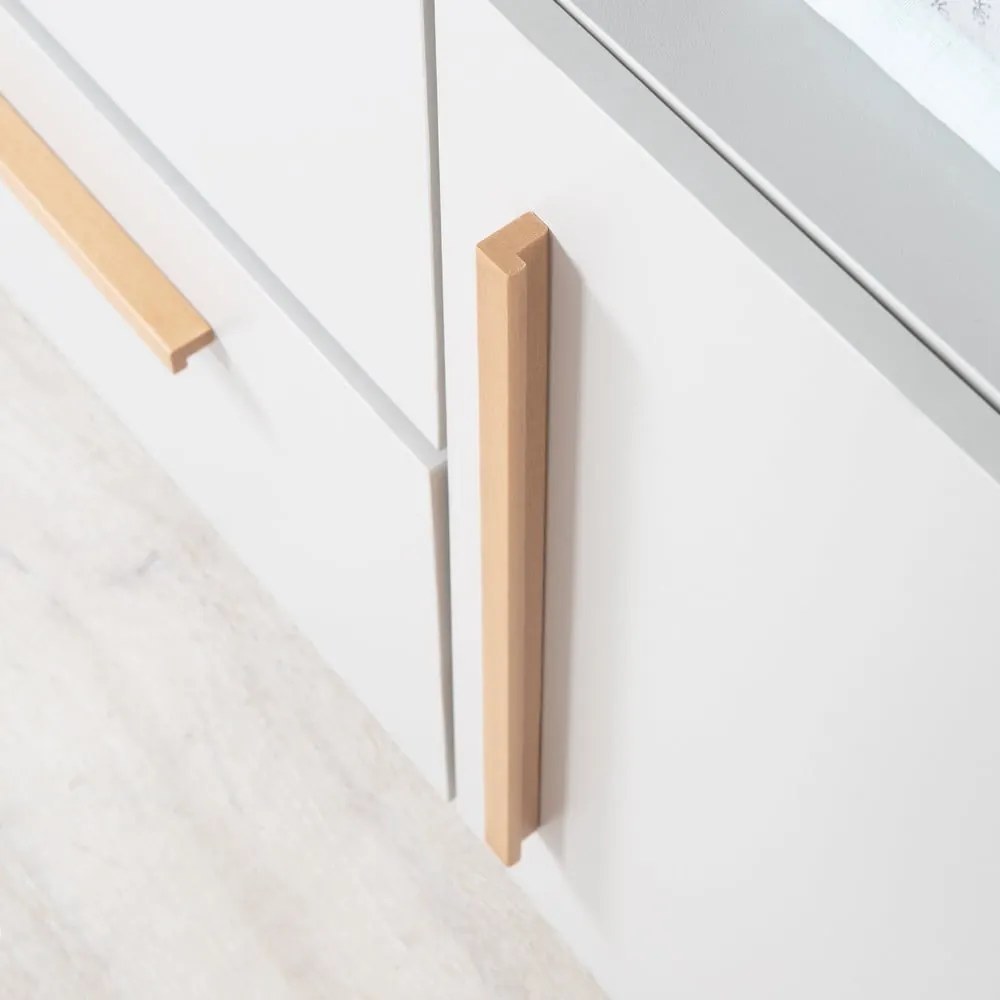 Светлосив детски скрин с маса за преповиване 107x98x75 cm Lea – Roba