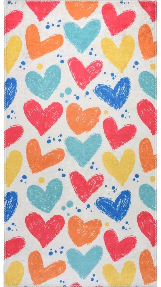 Детски килим подходящ за пране 100x160 cm Hearts of Love – Vitaus