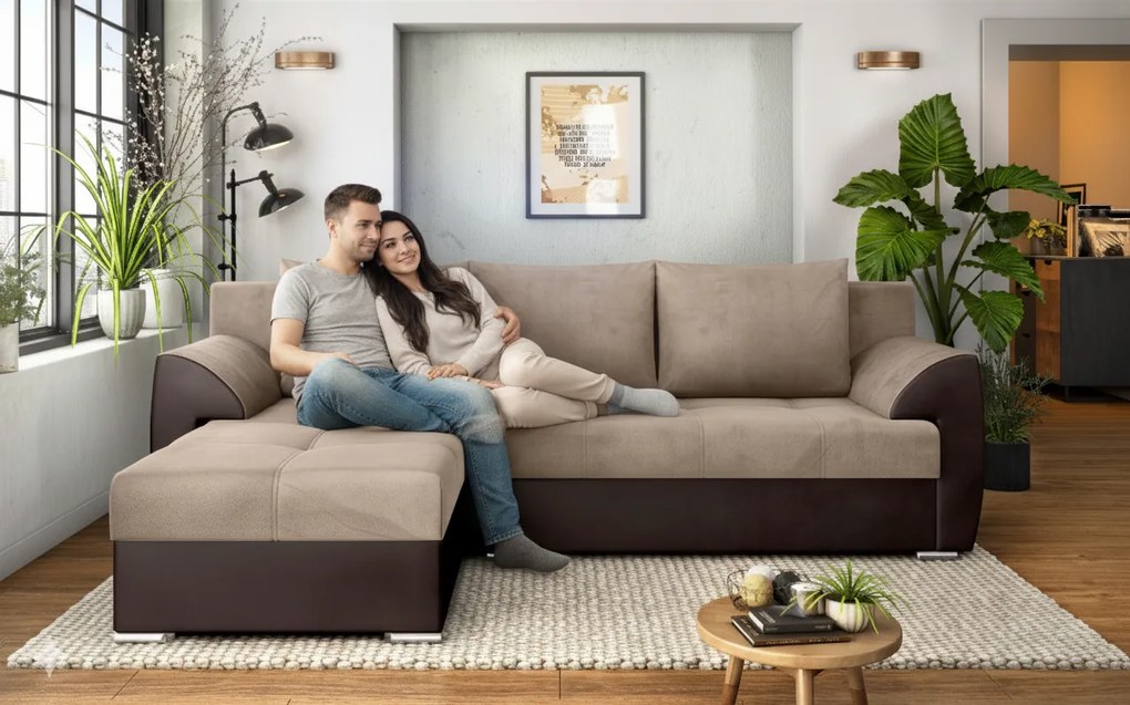 Разтегателен ъглов диван Деман