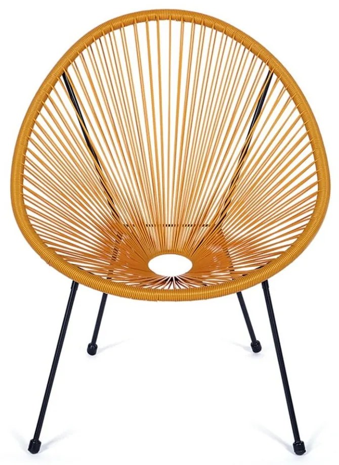 Жълт градински стол метален/пластмасов Avocado Comfort – Bonami Selection