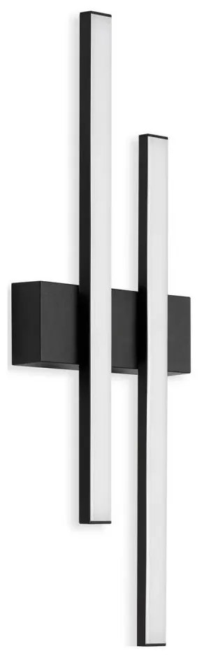 Telefunken - Външно стенно осветително тяло с 2 x LED, 4 W, 230 V, IP44, черно