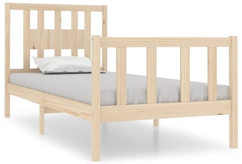3104093 vidaXL Рамка за легло, дърво масив, 90x190 см, Single