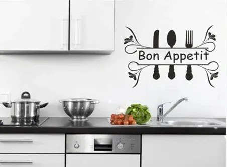 Стикер за стена с текст BON APPETIT 100 x 200 cm