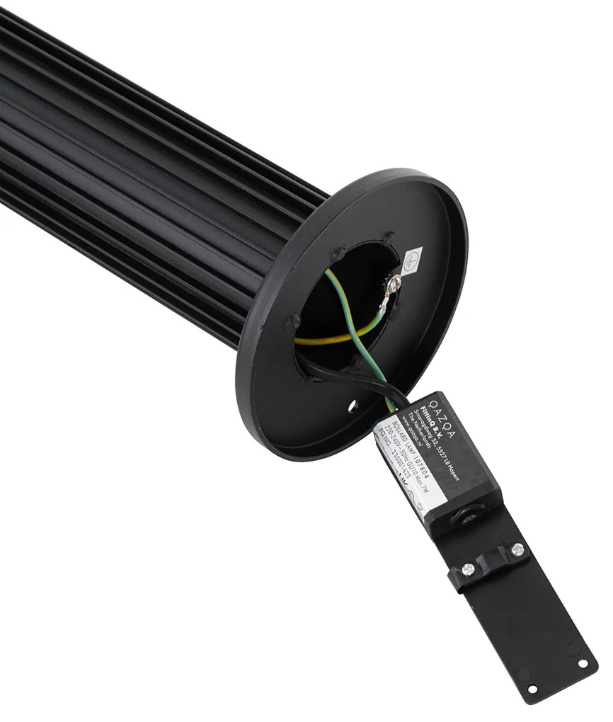 Дизайнерски външен кол за осветление черен 50 см IP44 - Boris