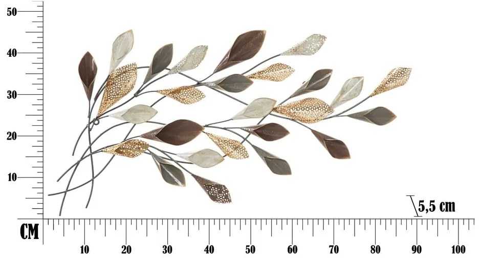 Декорация за стена в бяло-кафяво , ширина 46 cm Ramo - Mauro Ferretti