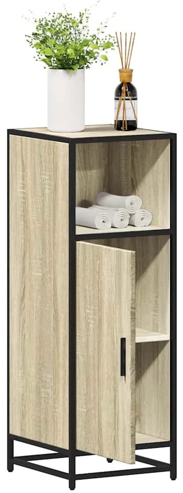 849240 vidaXL Шкаф за баня, дъб сонома, 35x37,5x100 см, инженерно дърво