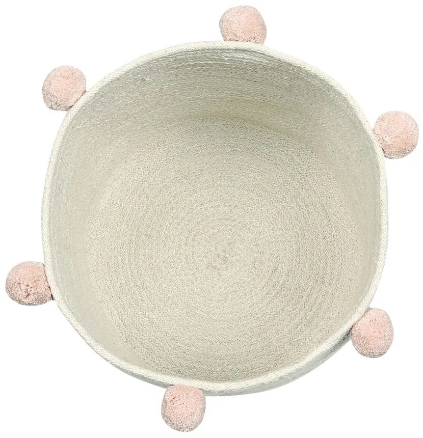 Кремава текстилна детска кошница за играчки ø 30x30 cm Bubbly – Lorena Canals