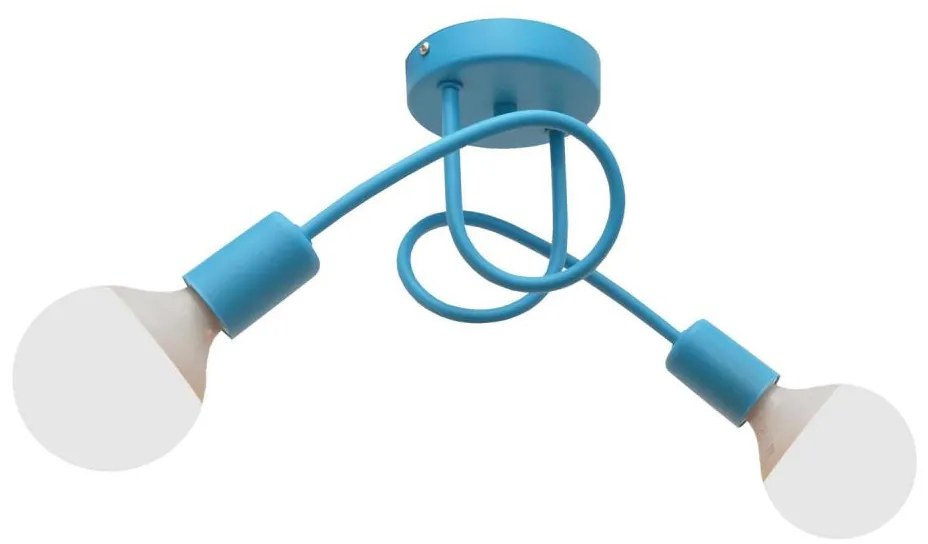Детски плафониер OXFORD 2xE27/15W/230V син